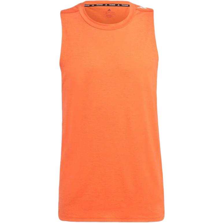 Adidas Adidas Tank Tops Men's Orange Crew Neck Moderate Straight Fit
