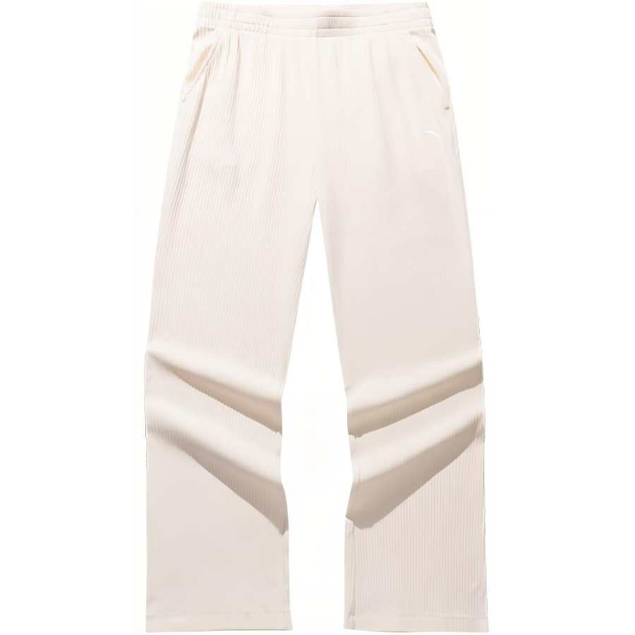 Anta Variety Training Collection Knitted Sweatpants Women's Vanilla Ecru