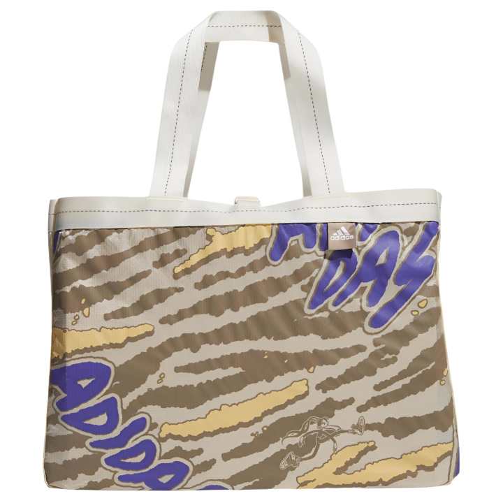 Adidas Adidas Polyamide Tote Bag, Shopping Bag, Handbag, Shoulder Bag Regular Unisex Yellow White