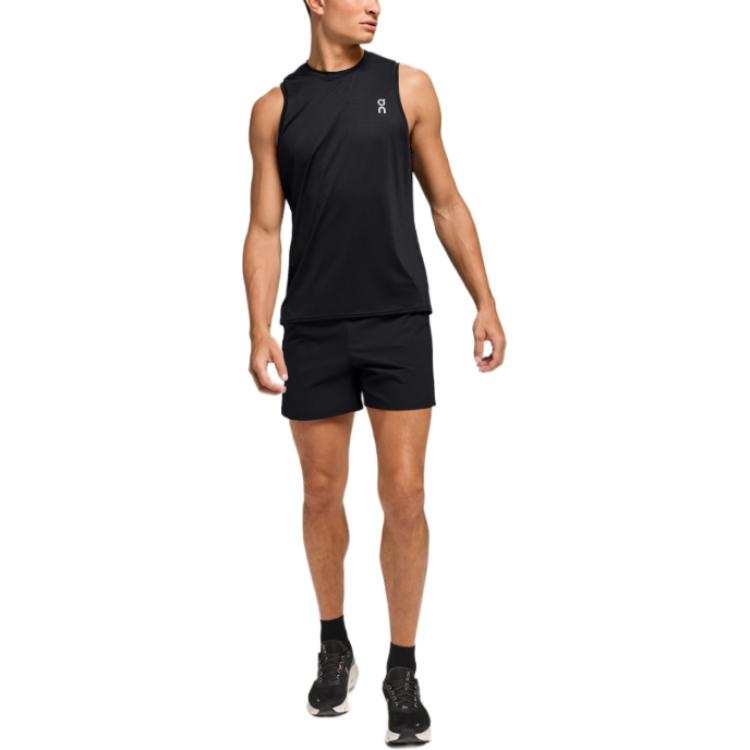 On On Tank Tops Men's Black Crew Neck Moderate Other