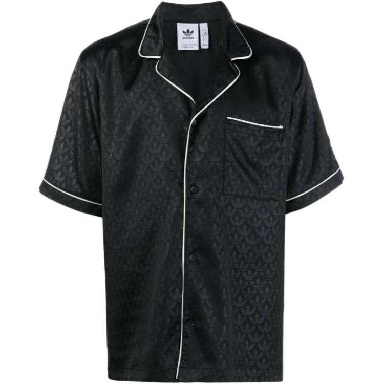Adidas Adidas Shirts Men's Black Lapel Moderate Shirt