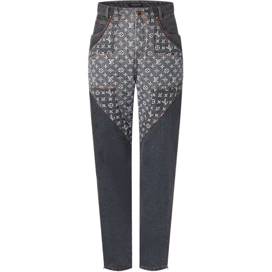 LOUIS VUITTON LOUIS VUITTON Monogram Flower Denim Pants
