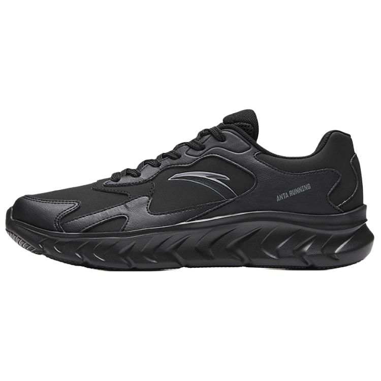 Anta Cushioning Waterproof Lightweight Low top Casual Running Shoes Men's Black