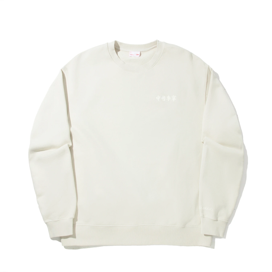 Li-Ning Li Ning Sweatshirts Unisex Pearl White Crew Neck Moderate