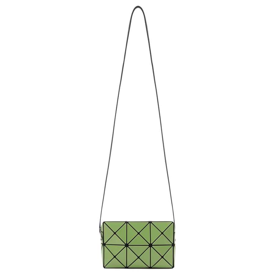 ISSEY MIYAKE Cuboid PVC Polyvinyl Chloride Shoulder Bag, Crossbody Bag Women's Matcha Green