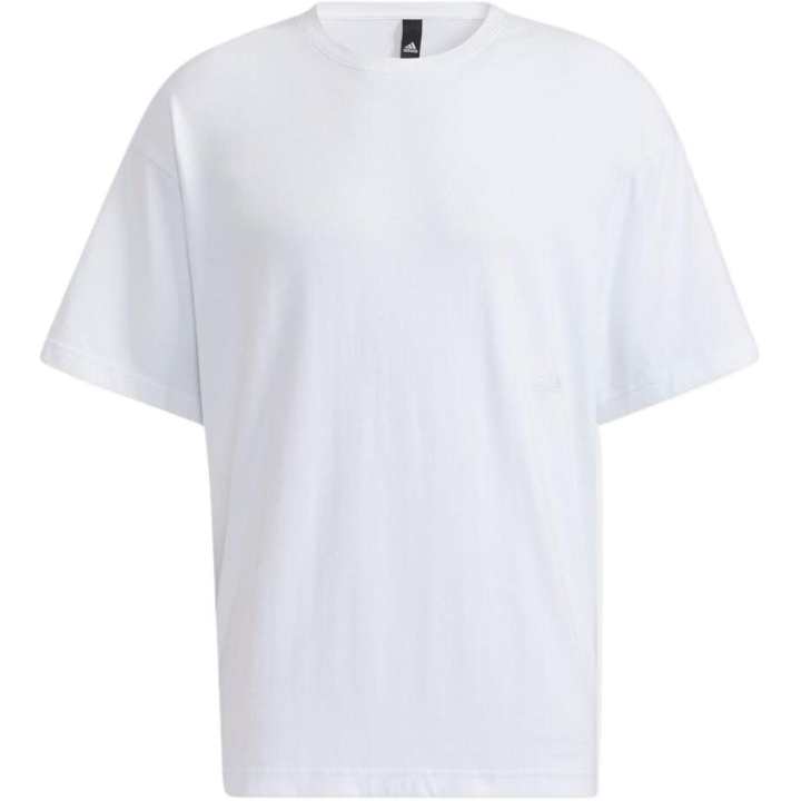 Adidas Adidas T Shirts Men's White Crew Neck Moderate Straight Fit