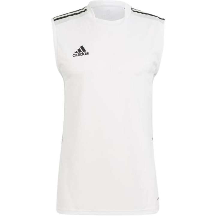 Adidas Adidas Tank Tops Men's White Crew Neck Moderate Straight Fit