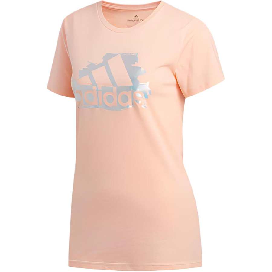 Adidas Adidas T Shirts Women's Pink Crew Neck Moderate