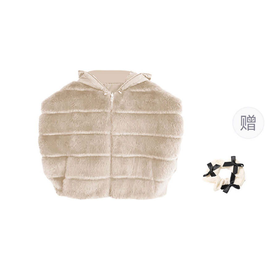 CPAURA Furs Women's Hooded Moderate