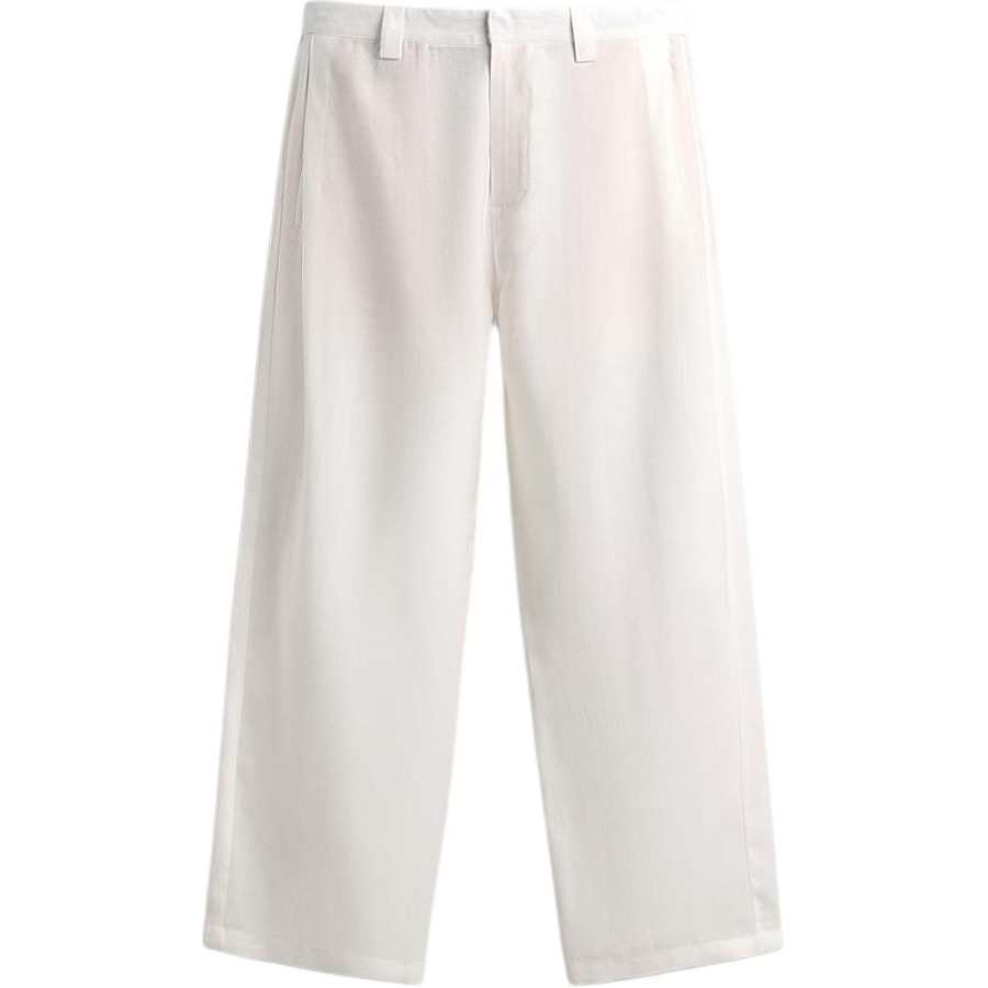 ZARA Casual Pants Men's White Moderate Straight Fit Pants