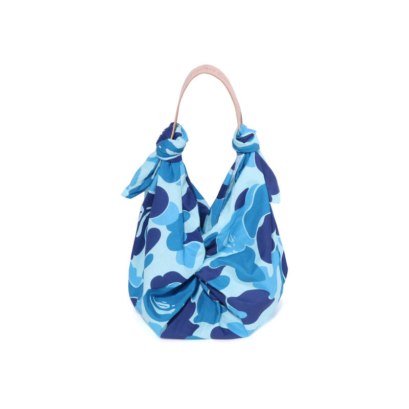 A BATHING APE A BATHING APE ABC Camo Polyester With Cow Leather One Shoulder Handbag Men's Multicolor