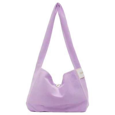 WE11DONE Cotton And Canvas Crossbody Bag, Shoulder Bag Unisex Purple