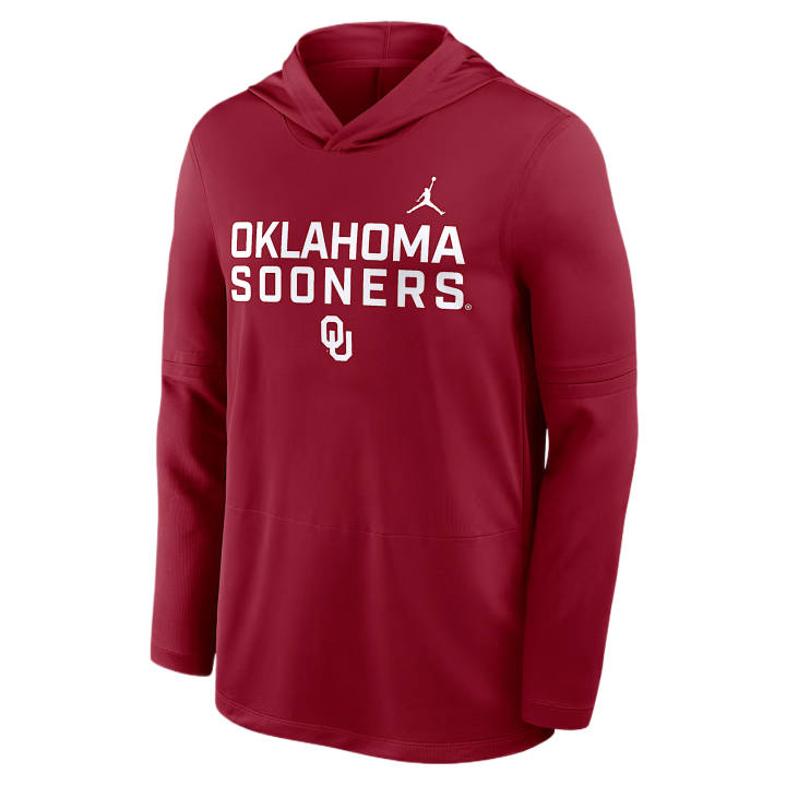 Jordan Jordan Oklahoma Sideline Men's Jordan Brand Dri-FIT College Long-Sleeve Hooded Top
