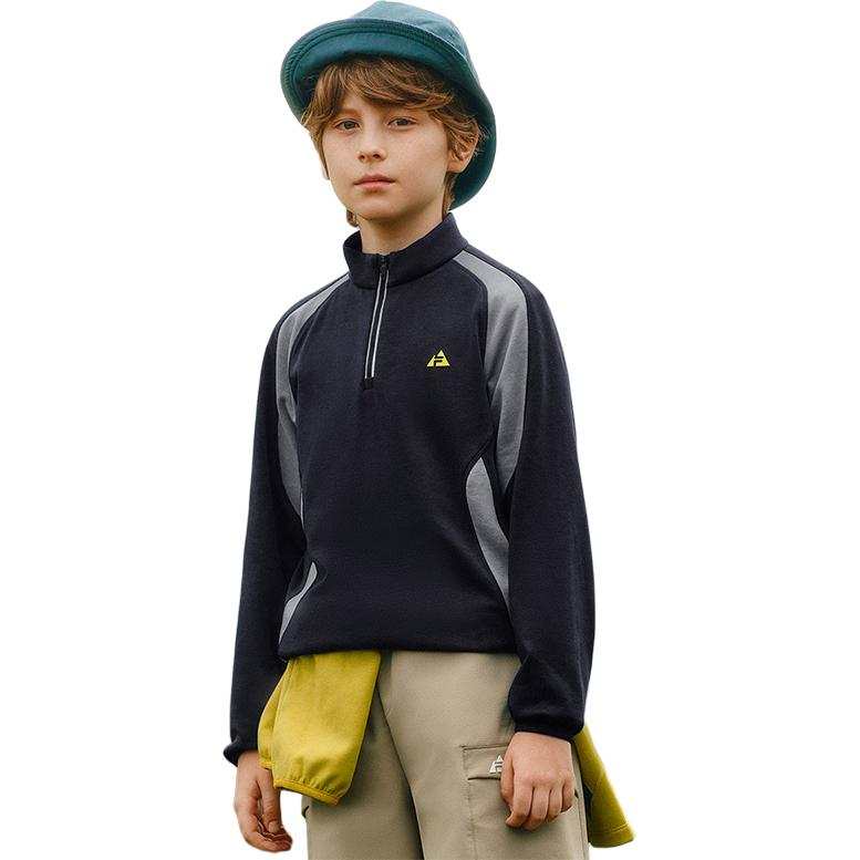 FILA KIDS T Shirts Stand Collar Thickened And Fleece Lined