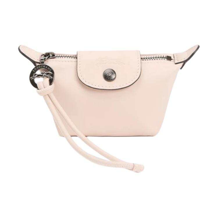 LONGCHAMP Le Pliage Xtra Cow Leather Coin Purse Men's Nude