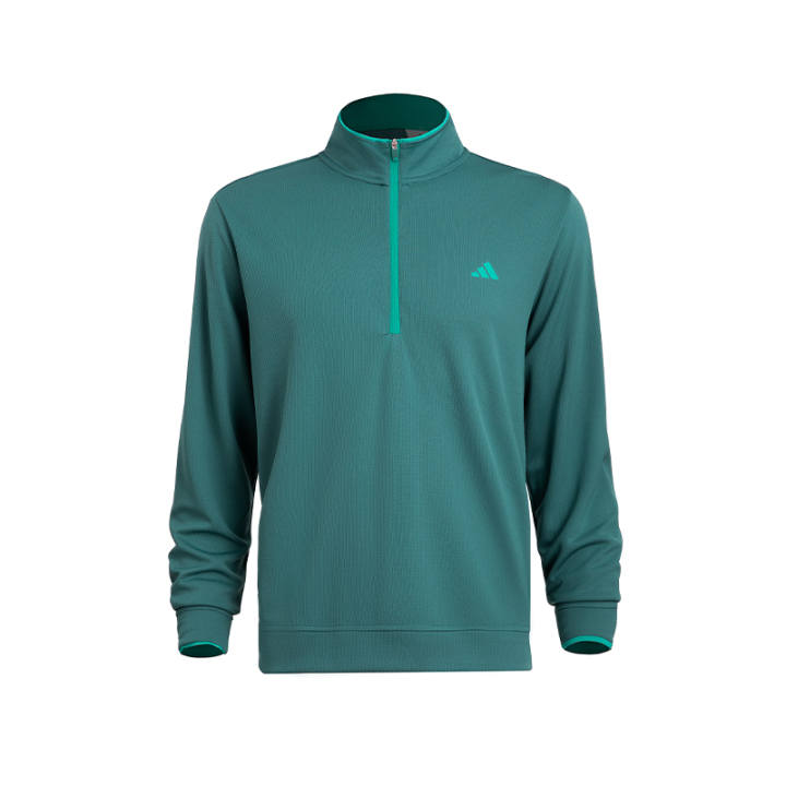 Adidas Adidas Solid Color Golf Equipment Half Zip Long Sleeved T Shirt Men's