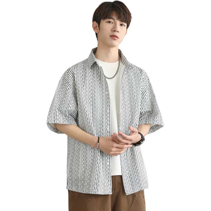 BALENO Shirts Men's Lapel Moderate Other