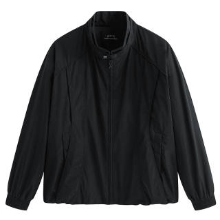 PEACEBIRD MEN Stand Collar Loose Fit Executive Jacket Men's