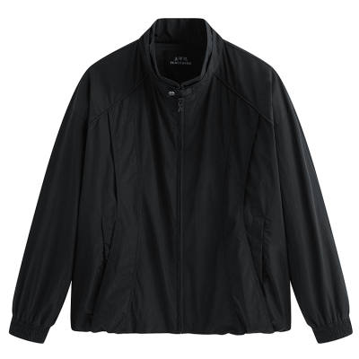 PEACEBIRD MEN Stand Collar Loose Fit Executive Jacket Men's