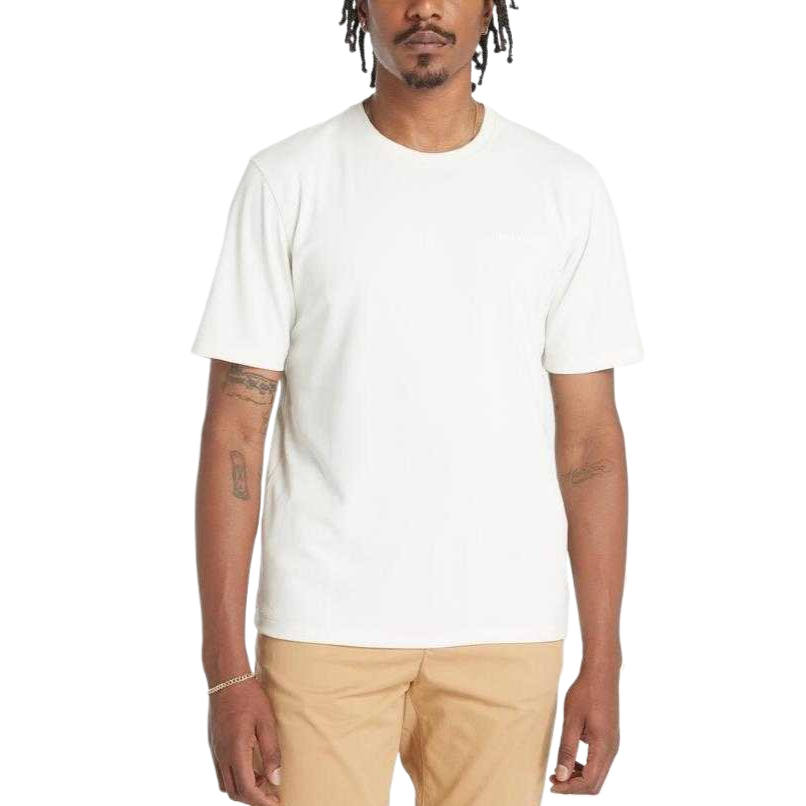 Timberland T Shirts Men's White Crew Neck Moderate Straight Fit