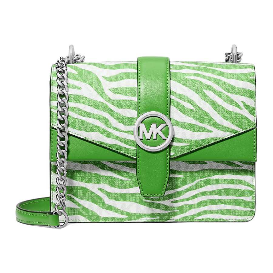 MICHAEL KORS Greenwich Coated Canvas Crossbody Bags Small Women's Green