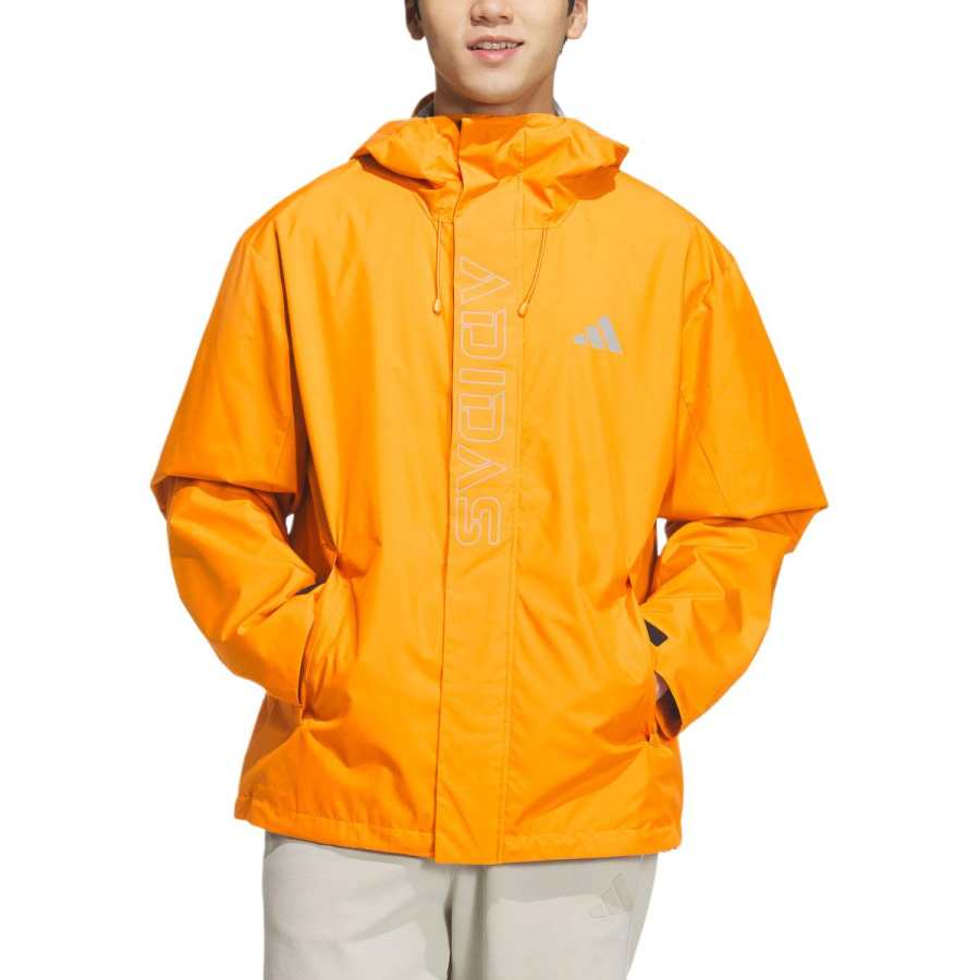 Adidas Adidas Casual Jackets Unisex Dark Orange Hooded Moderate Other
