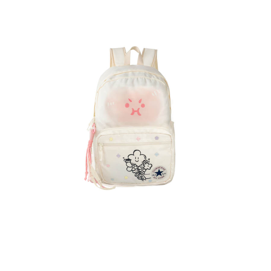 Converse Converse Polyester Lazy Cat Pink Delight Backpack Regular Unisex Pink White