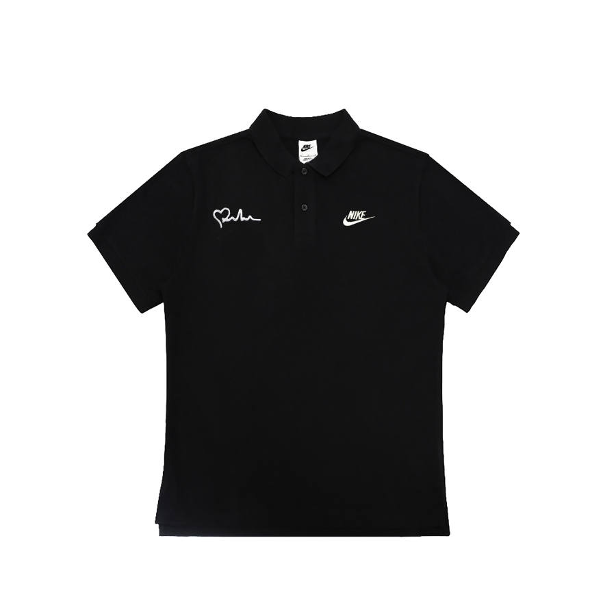 Nike Nike Polo Shirts Unisex Black Polo Collar Moderate Straight Fit