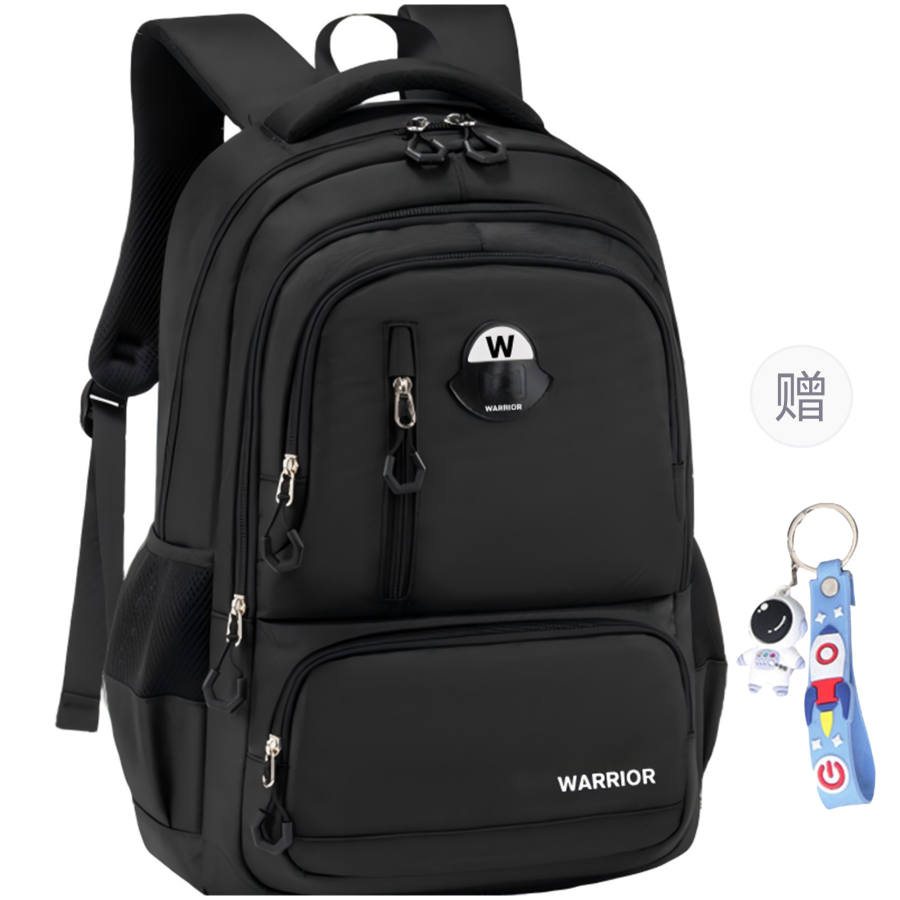 WARRIOR WARRIOR Polyester Nylon Backpack Unisex Black