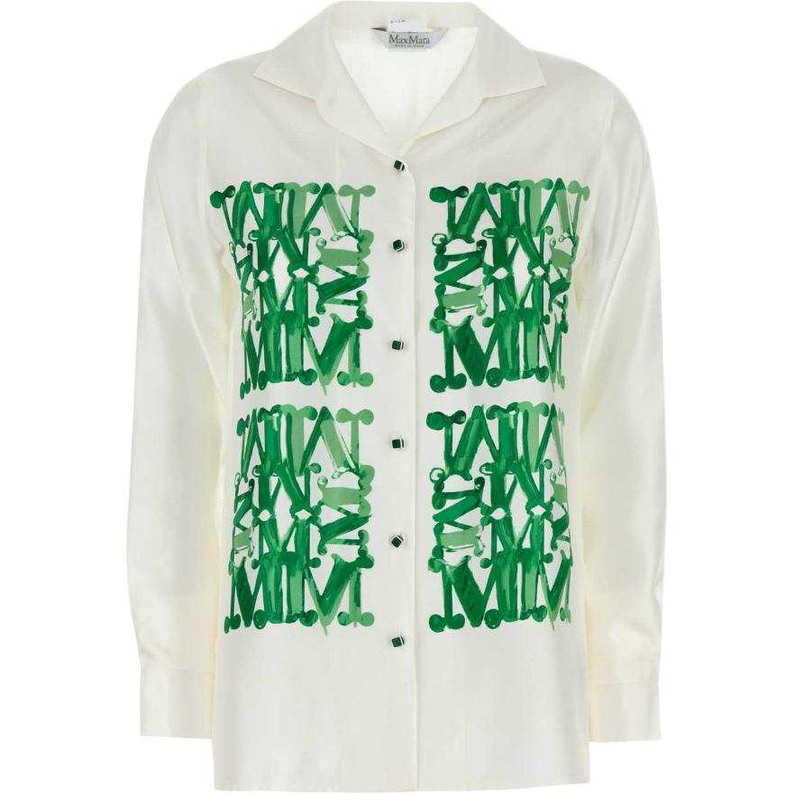 MaxMara Max Mara Nabil Logo Printed Button Up Shirt