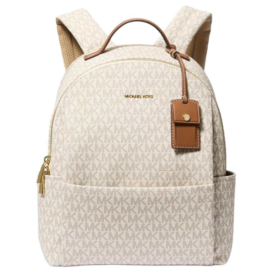 MICHAEL KORS MICHAEL KORS Sable Coated Canvas Backpack Medium Women's Vanilla
