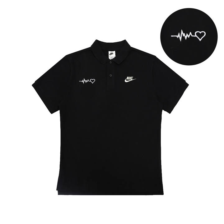 Nike Nike Polo Shirts Unisex Black Polo Collar Moderate Straight Fit