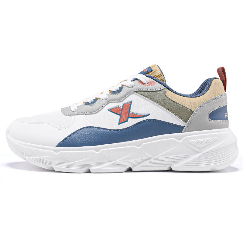 XTEP XTEP Low top Casual Running Shoes Men's White Gray Blue