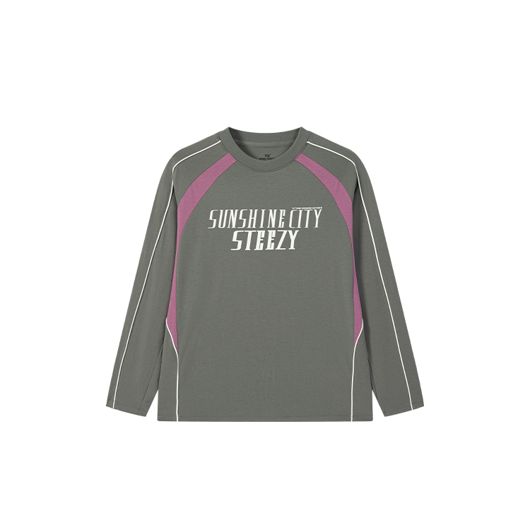 361° T Shirts Men's Star Gray Crew Neck Moderate Straight Fit
