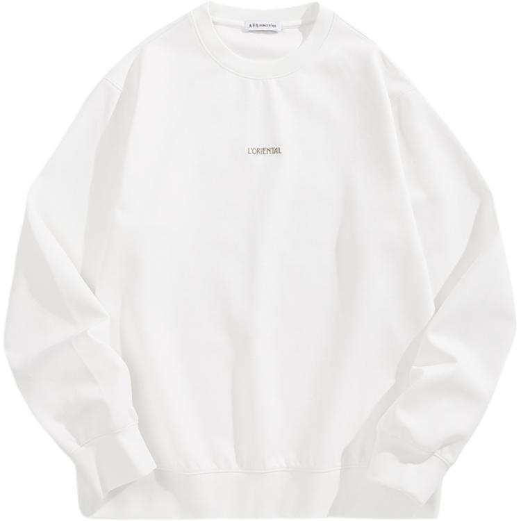PEACEBIRD MEN Trendy High Stretch Crew Neck Pullover Texture Sweatshirt Men's