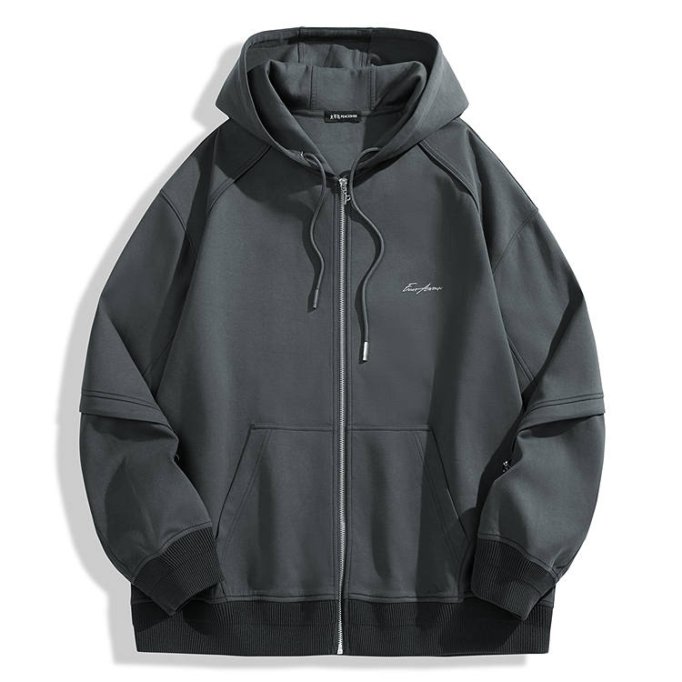 PEACEBIRD MEN Hooded Loose Fit Embroidery Sweatshirt Men's