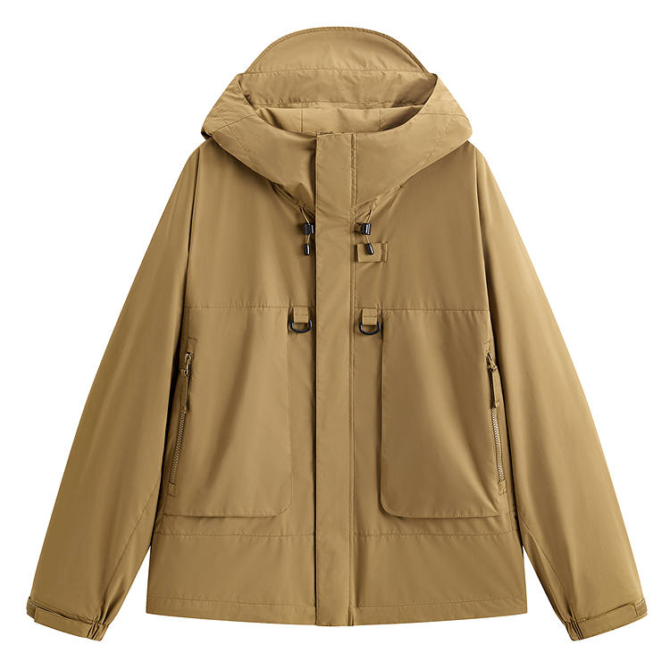 PEACEBIRD MEN Loose Fit Zippers Hooded Coat Jacket Men's