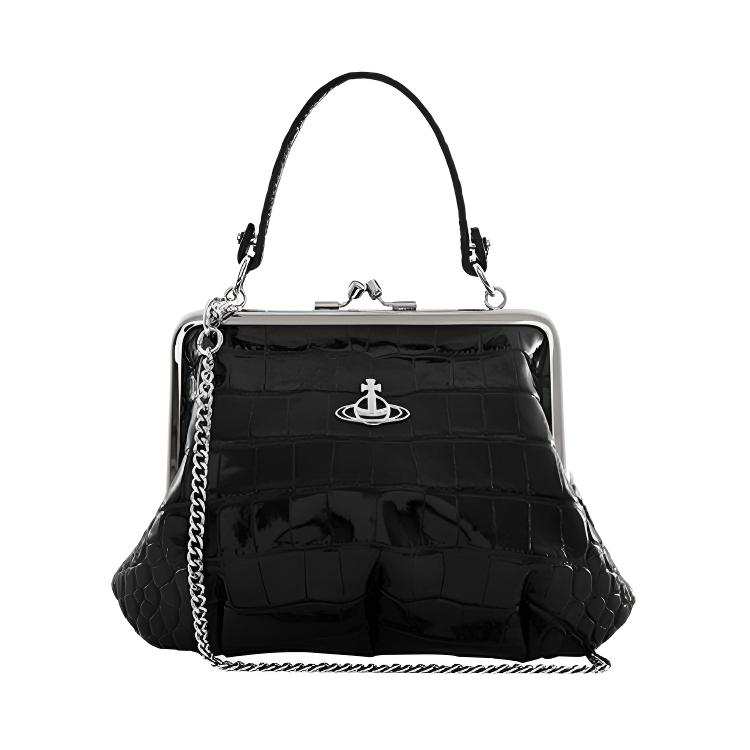 Vivienne Westwood Calfskin Dumpling Bag, Shoulder Bag, Crossbody Bag, Handbag, Wallet Regular Women's