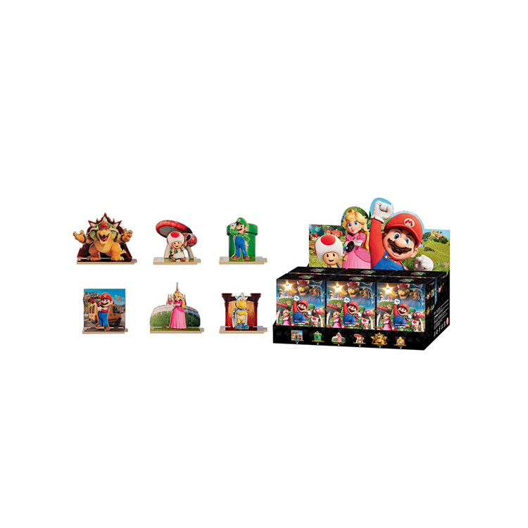 POP MART Yoshi Bowser Peach Blossom Princess Peach Mario Super Mario, Scenario Badge Mystery Boxes