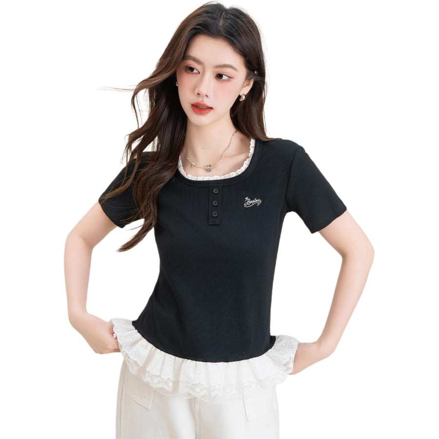 BALENO T Shirts Women's Crew Neck Moderate Straight Fit