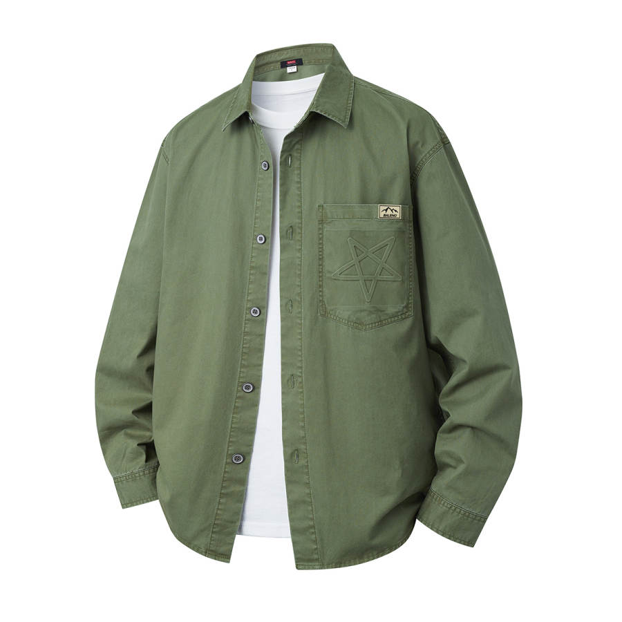 BALENO Shirts Men's Green Lapel Moderate Other