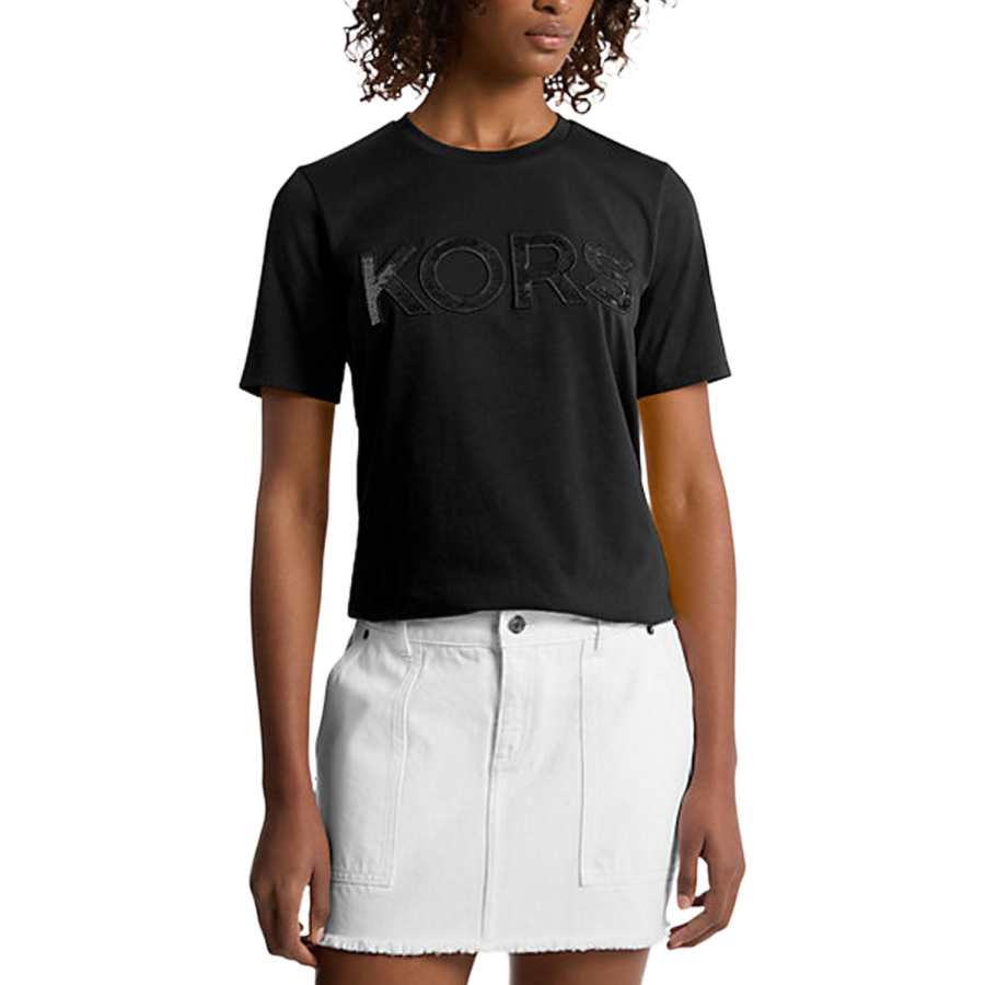 MICHAEL KORS T Shirts Women's Black Crew Neck