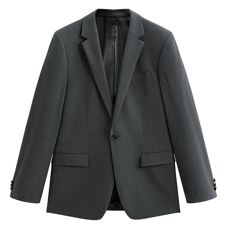 PEACEBIRD MEN Gray Formal Business Suit Men's