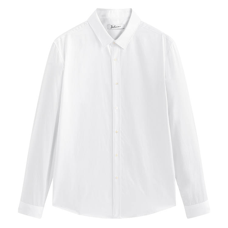 PEACEBIRD MEN White Long Sleeved Shirt Men's