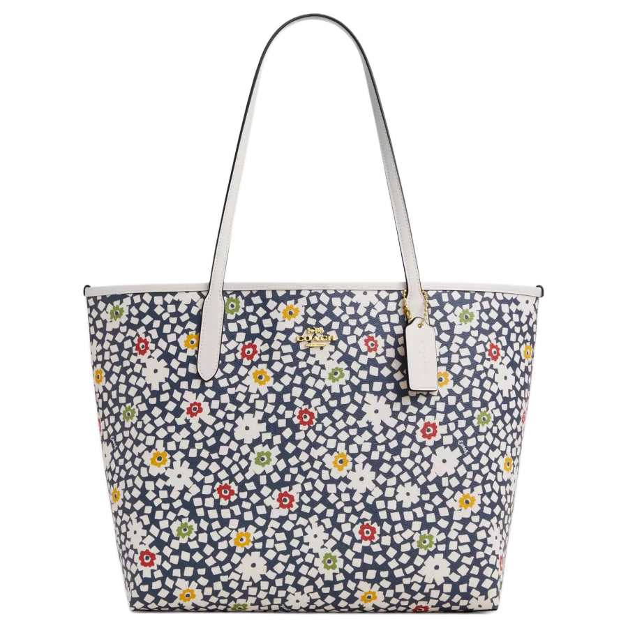 COACH City Coated Canvas Handbag, Shoulder Bag Large Women's Multicolor