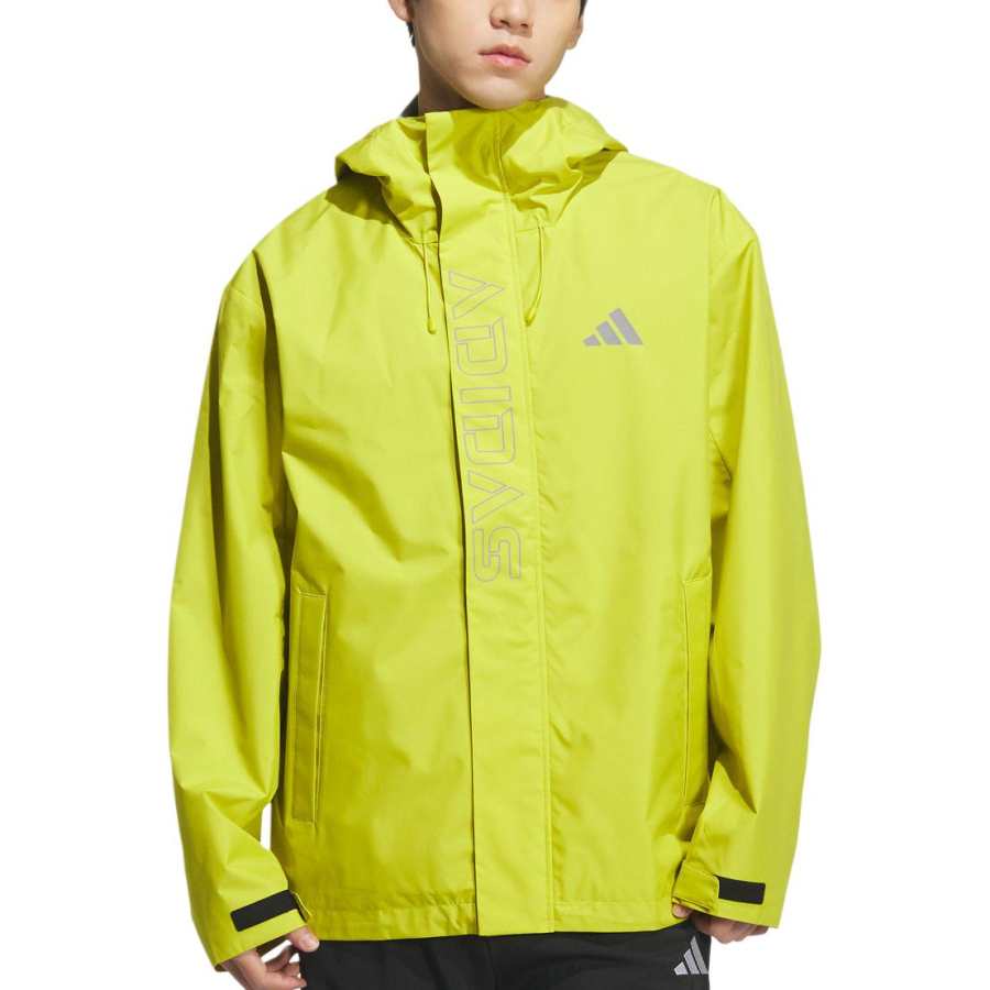 Adidas Adidas Casual Jackets Unisex Dark Yellow Green Hooded Moderate Other