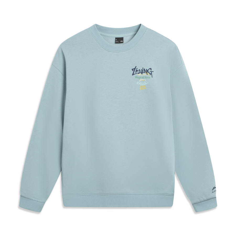 Li-Ning Li Ning Sports Life Collection Fashion Versatile Fleece Lined Antibacterial Anti Static Crew Neck Sweatshirt Unisex