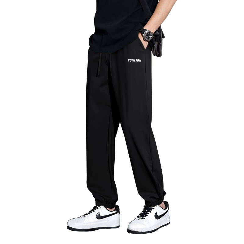 Tonlion Casual Pants Unisex Thin Cuffed Pants