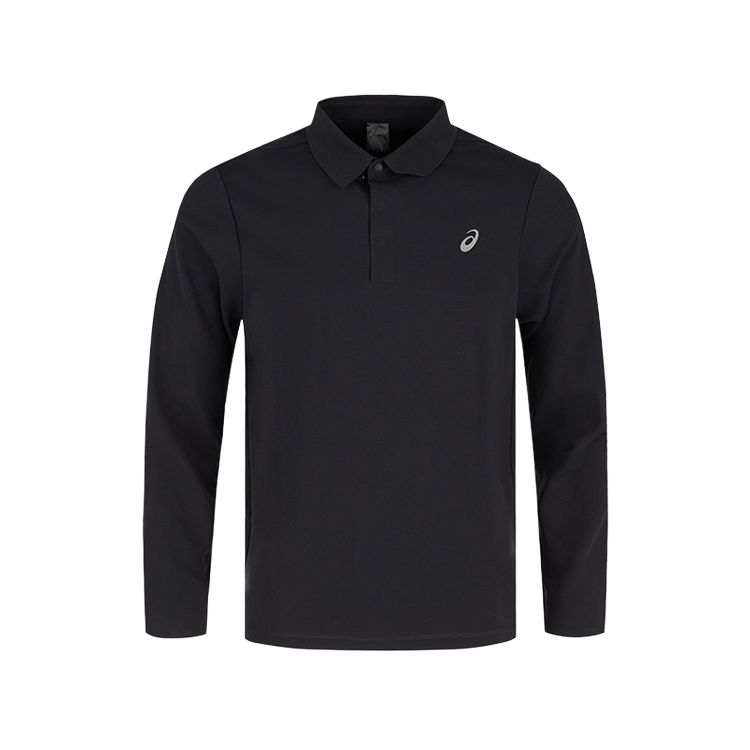 ASICS Polo Shirts Men's Black Polo Collar Moderate Other