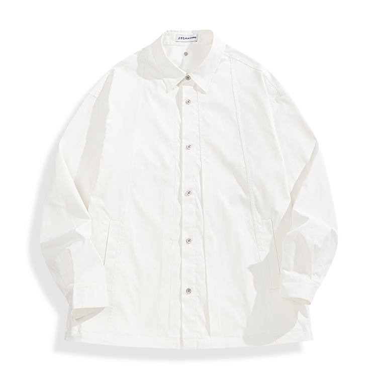 PEACEBIRD MEN Solid Color Linen Outerwear Casual Shirt Men's